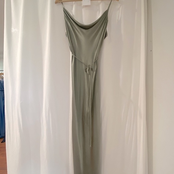 Shona Joy La Lune Bias Cowl Slip- Sage - Picture 4 of 4